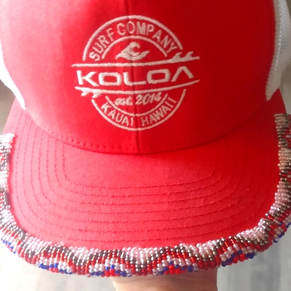 Hand Beaded KOLOA Surf Company FlexFit - Picture 3 of 8